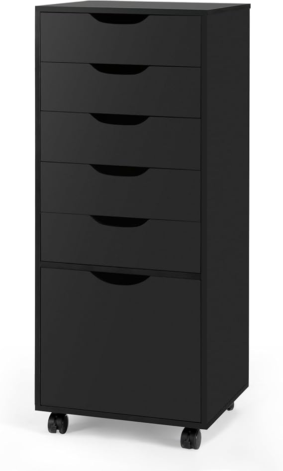 5-Drawer Mobile File Cabinet with Wheels