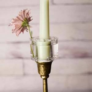 Candle Ring Vases for Taper Candles with Flower Frog Holes