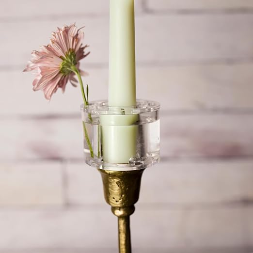 Candle Ring Vases for Taper Candles with Flower Frog Holes