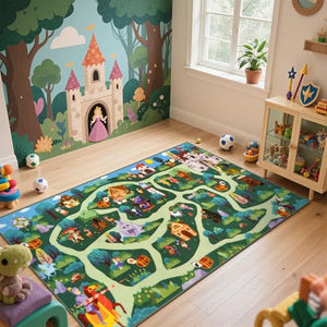 Kids Playroom Rug – Washable Non-Slip Play Carpet