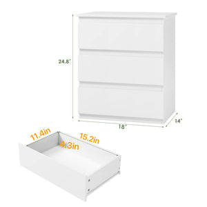 3-Drawer Nightstand with Storage – Bedroom Side Table