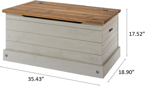 Wooden Storage Trunk & Entryway Bench