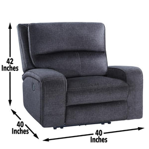 Power Reclining Chair with USB Charging Port – Zero Wallhugger, Grey