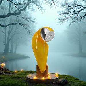 Handmade Resin Owl Statue for Home Decor