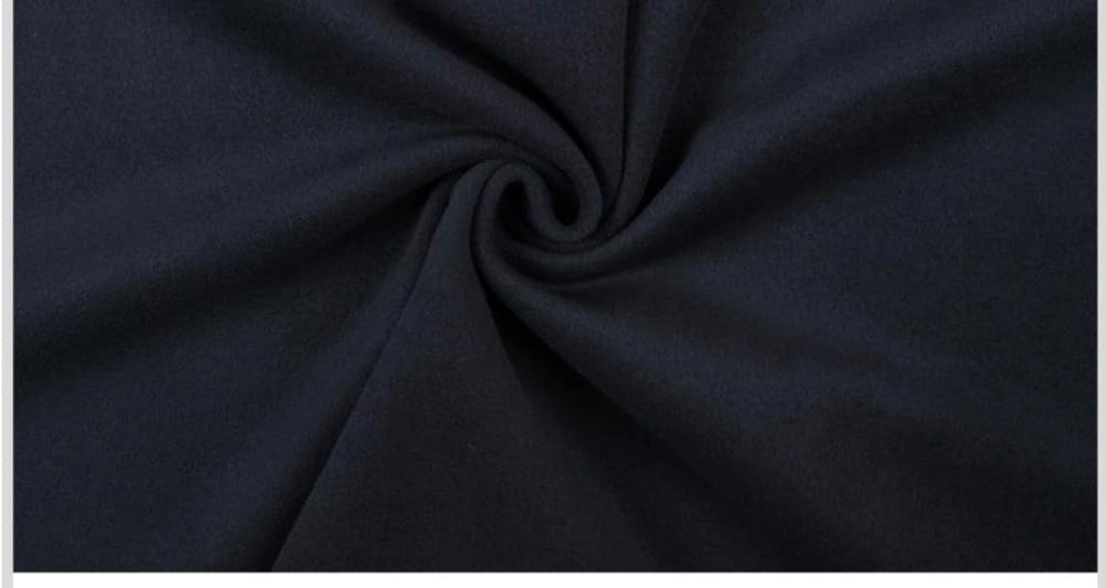 Navy Blue Wool Blend Coating Fabric – Heavy Weight, 59" Wide