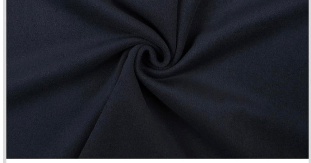 Navy Blue Wool Blend Coating Fabric – Heavy Weight, 59" Wide