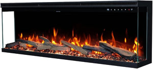 3-Sided Smart Electric Fireplace with WiFi & Heater