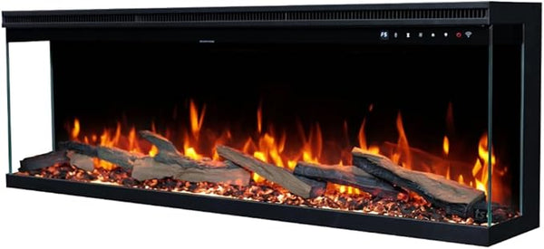 3-Sided Smart Electric Fireplace with WiFi & Heater