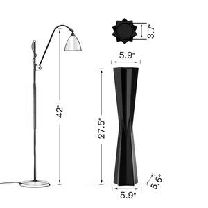 Black Star Floor Vase 27.5" Tall – Resin Tapered Vase for Pampas Grass & Dried Flowers