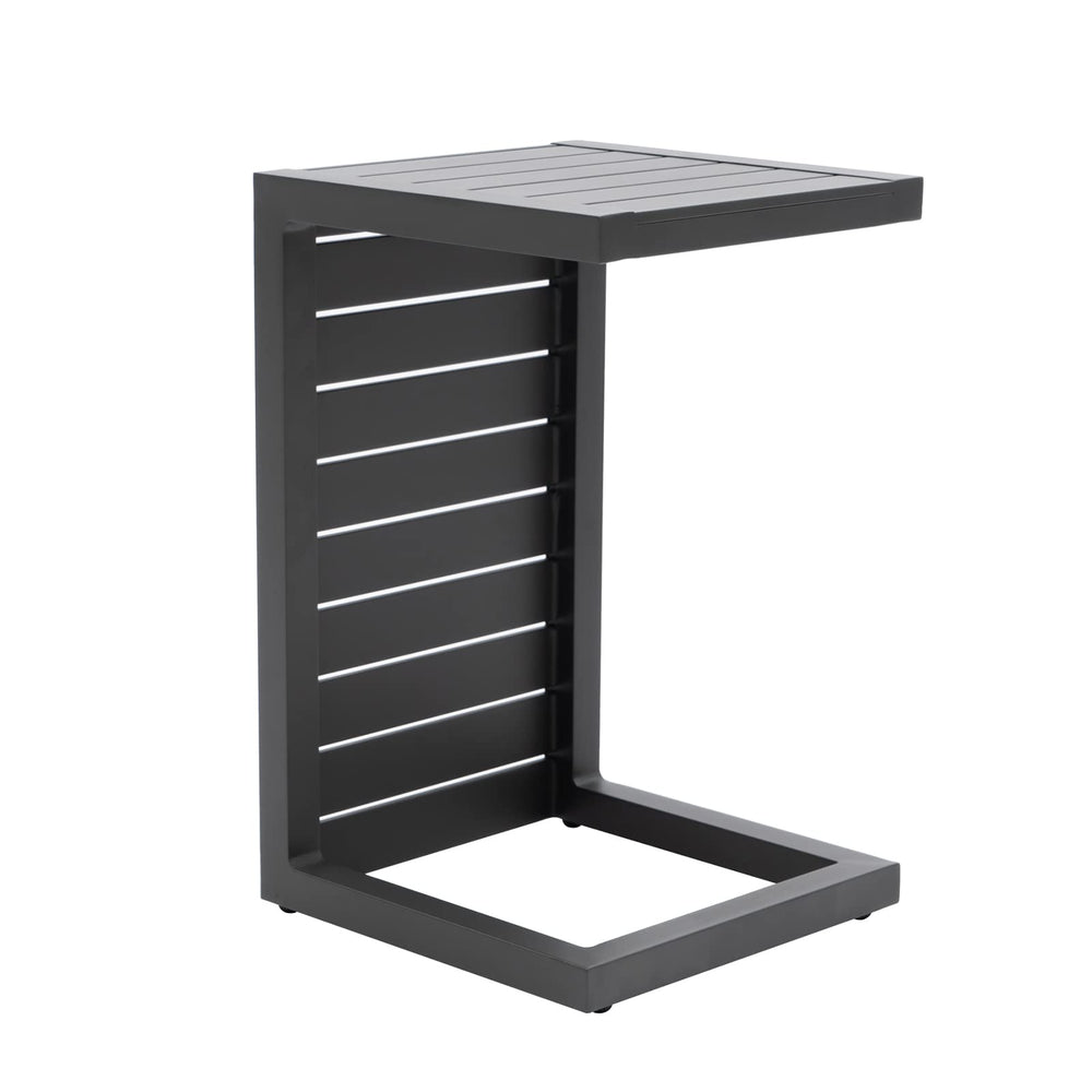 Aluminum C-Shaped Outdoor Side Table