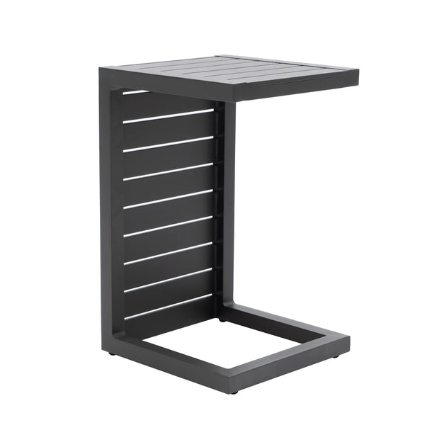 Aluminum C-Shaped Outdoor Side Table