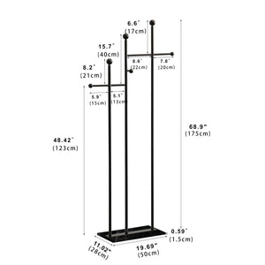Freestanding Coat Rack with Marble Base