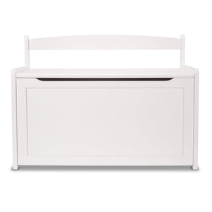 Wooden Toy Chest with Safety-Hinged Lid