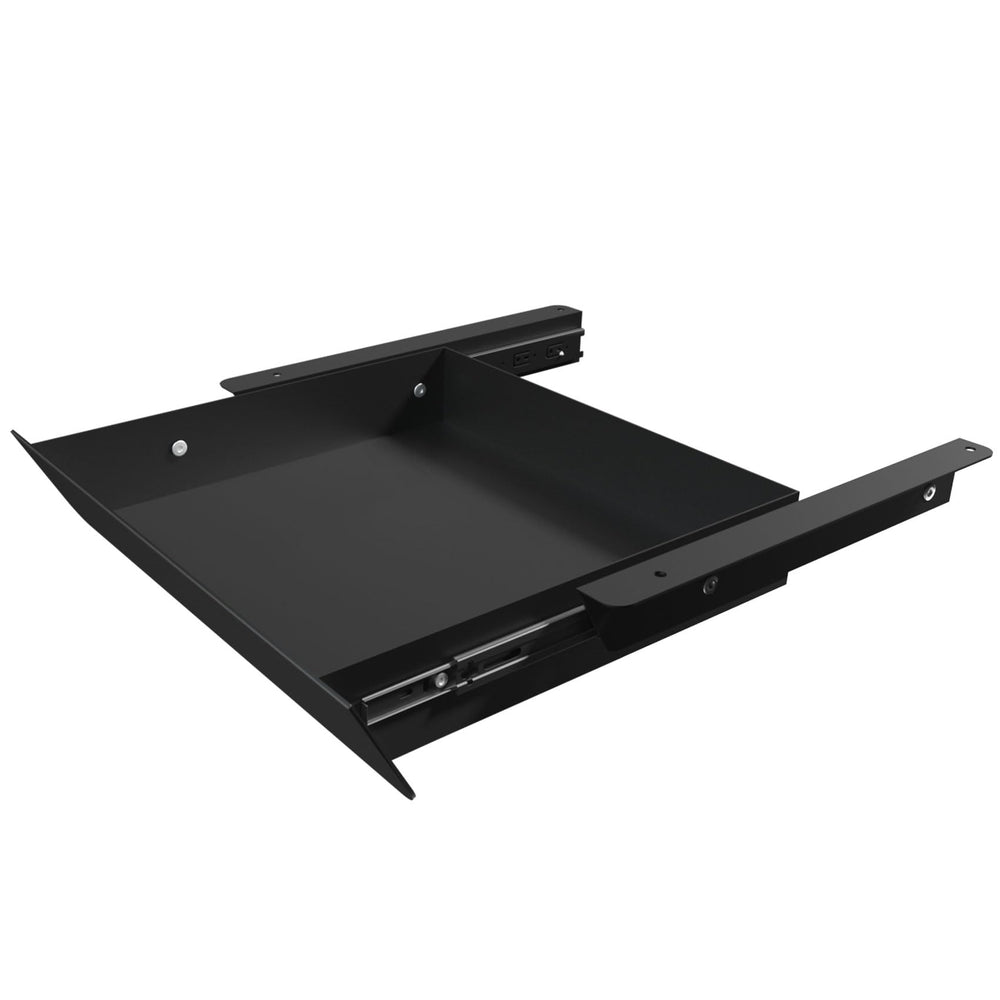 Under Desk Sliding Drawer with Tilted Pull-Out Panel