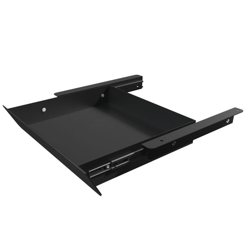 Under Desk Sliding Drawer with Tilted Pull-Out Panel