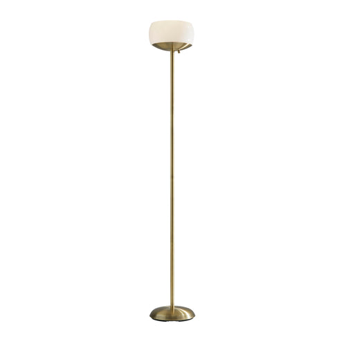 Antique Brass Torchiere Floor Lamp