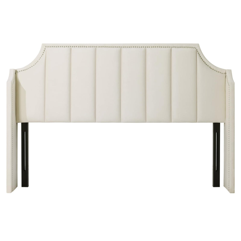 Queen Size Velvet Tufted Wingback Headboard