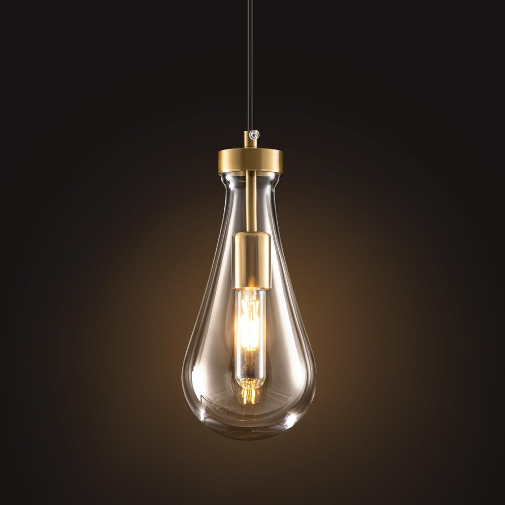 Raindrop Glass Pendant Light – Gold