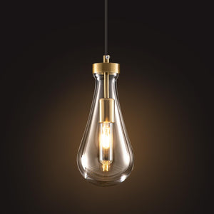 Raindrop Glass Pendant Light – Gold
