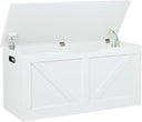 Storage Bench 39.4 Inch with Safety Hinges and Lid