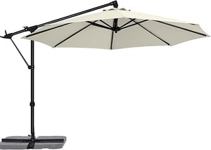 10 ft Cantilever Offset Patio Umbrella with Tilt & Rotate