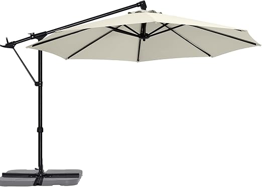 10 ft Cantilever Offset Patio Umbrella with Tilt & Rotate