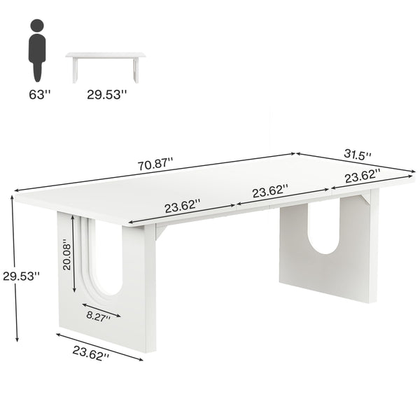 Large Executive Office Desk 70.9" – Modern Computer Workstation