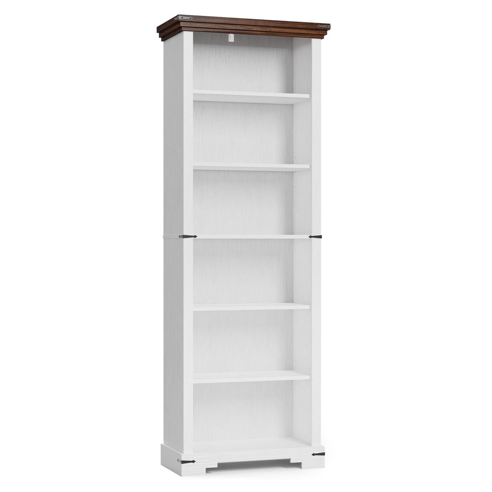 6-Tier Tall Bookshelf with Adjustable Shelves