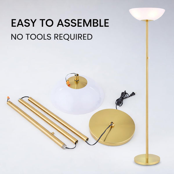 LED Floor Lamp – 10000 Lumen, Dimmable, 5 Color Temperatures