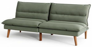 Corduroy Futon Sofa Bed with Adjustable Backrest