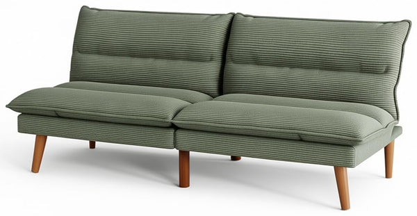 Corduroy Futon Sofa Bed with Adjustable Backrest