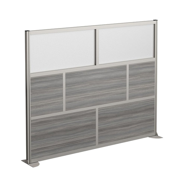 Modern Office Partition Panel – Laminate & Polycarbonate Room Divider 76"H x 96"W