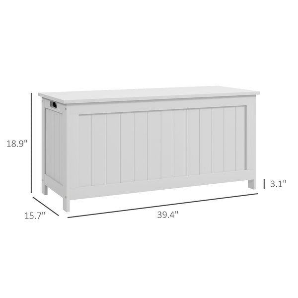 Storage Bench with Safety Hinges & Cut-Out Handles