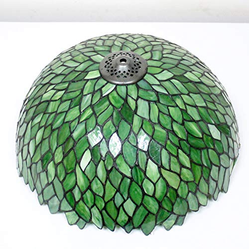 Tiffany Style Stained Glass Table Lamp – Green Wisteria