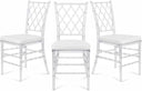 Clear Stackable Dining Chairs Set of 3 – Fully Assembled Transparent Acrylic Seating