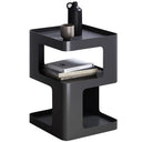 Metal Side Table with Storage – 3-Tier End Table