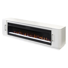 84" Modern Fireplace TV Console with 60" Crystal Insert & Storage