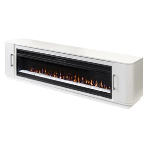 84" Modern Fireplace TV Console with 60" Crystal Insert & Storage