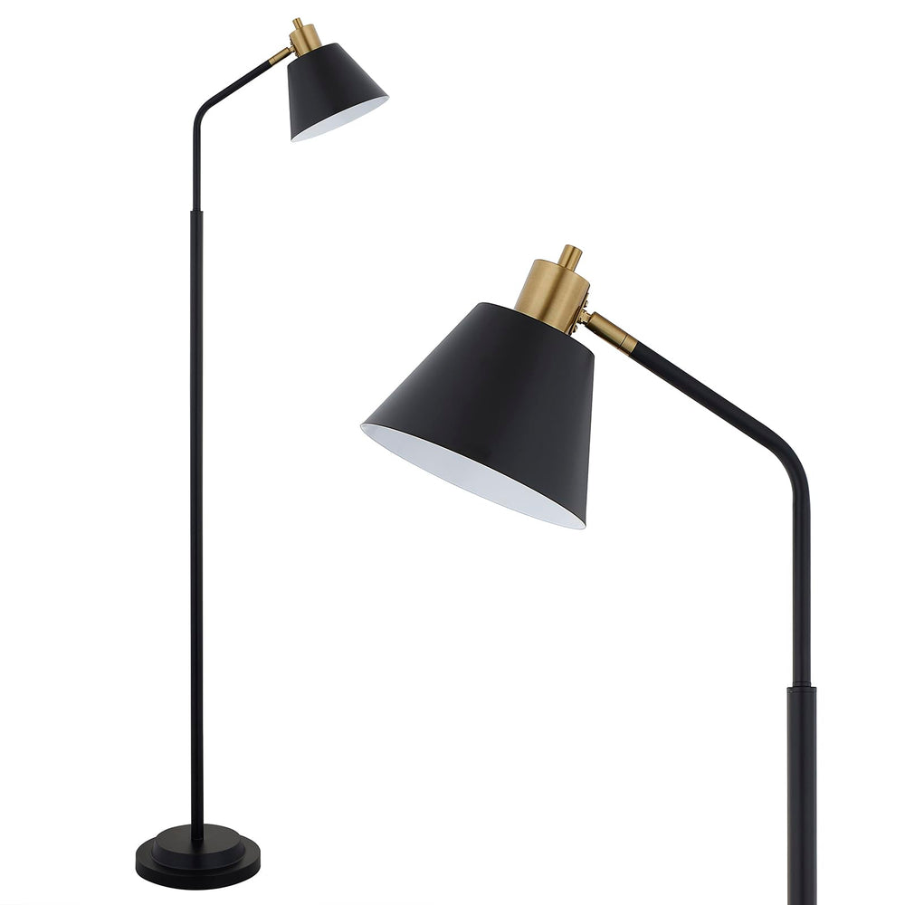 65.3" Industrial Floor Lamp with Adjustable Head & Dual Base