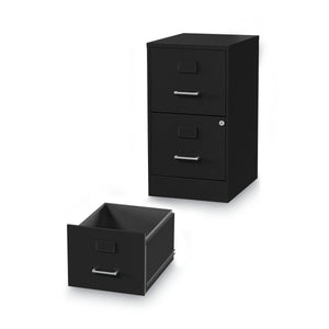 2-Drawer Vertical File Cabinet – Letter Size, Steel, Black