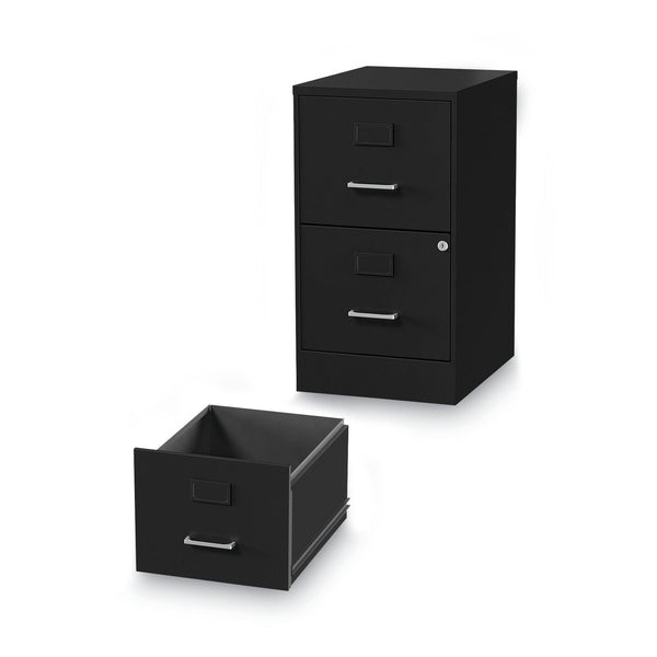 2-Drawer Vertical File Cabinet – Letter Size, Steel, Black