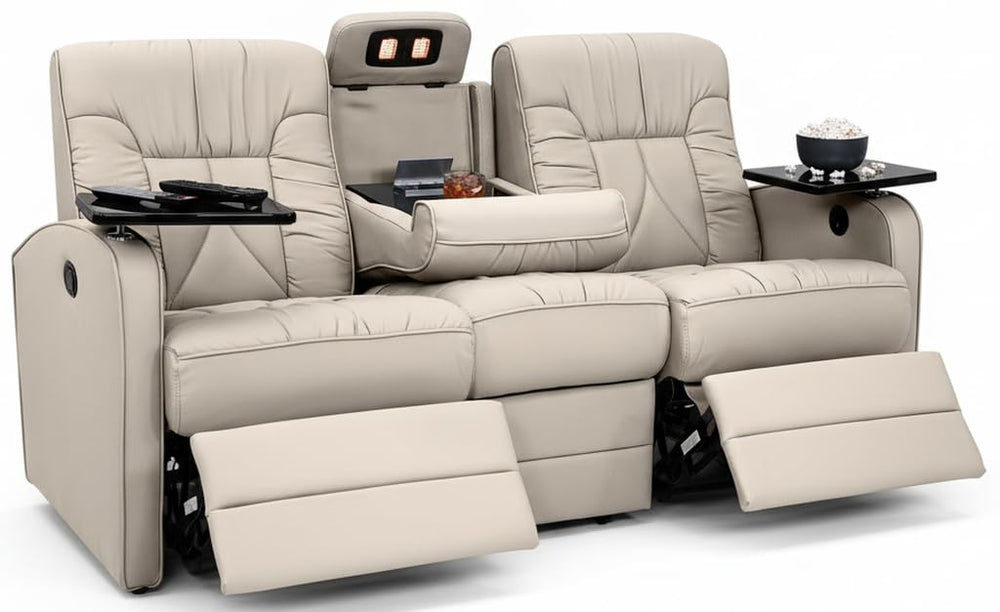 RV Double Recliner Sofa with Heat & Massage
