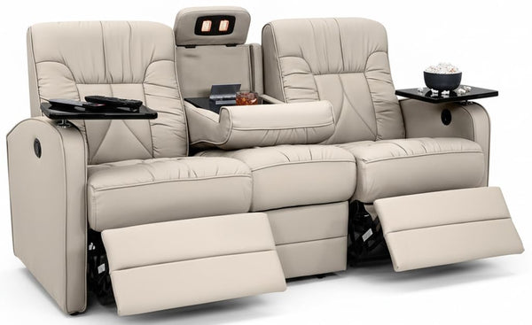 RV Double Recliner Sofa with Heat & Massage