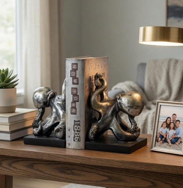 Nautical Octopus Bookends – Antique Bronze Finish