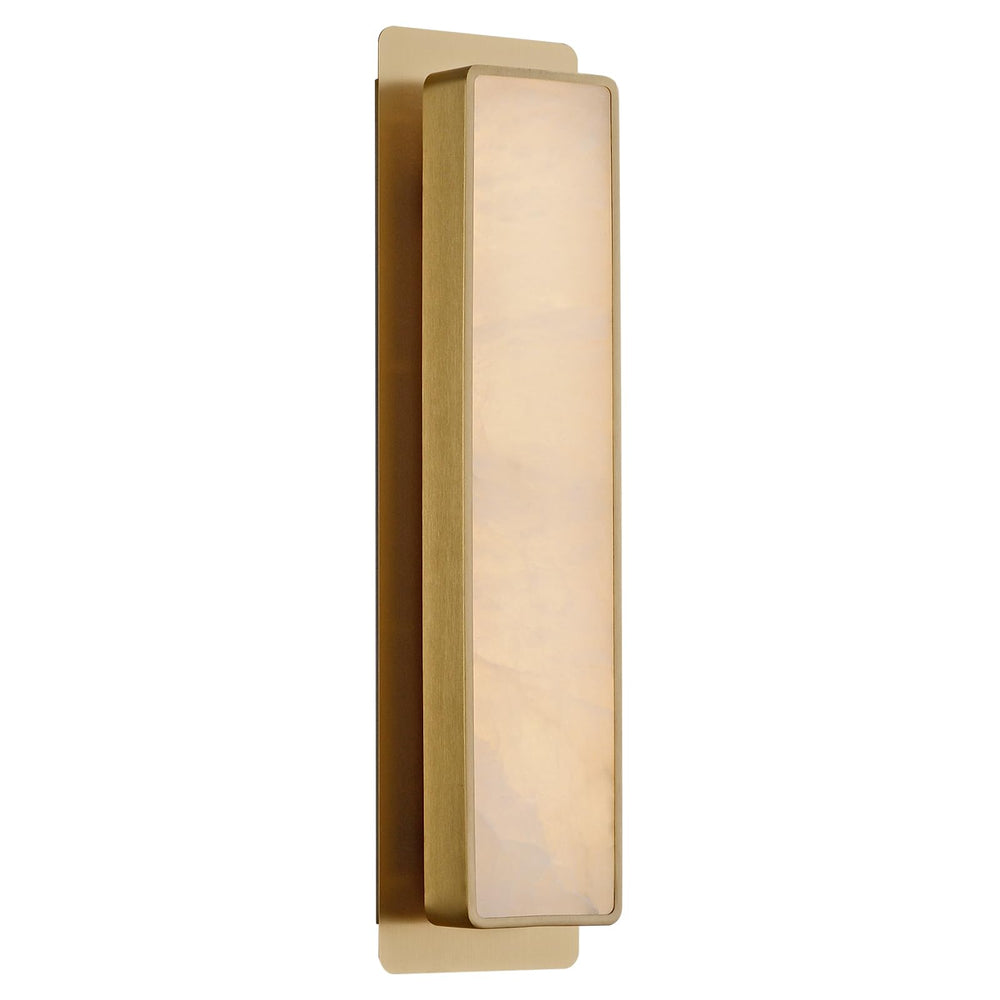 Alabaster Wall Sconce – 19.7" Natural Marble Indoor Wall Light, Gold, 18W LED