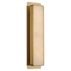 Alabaster Wall Sconce – 19.7" Natural Marble Indoor Wall Light, Gold, 18W LED