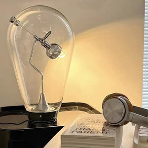 Modern Glass Desk Lamp with Swing Arm & Touch Control