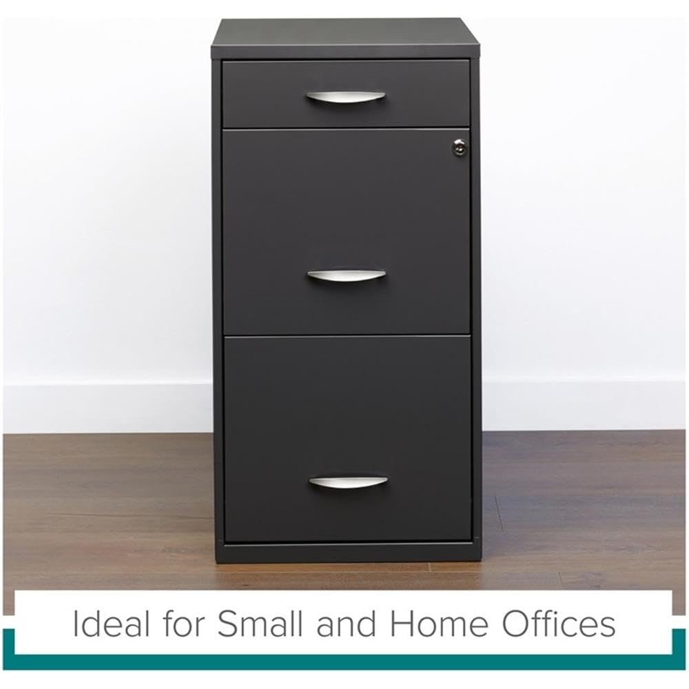 3-Drawer Vertical Metal Filing Cabinet with Lock – Letter Size