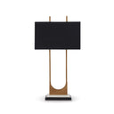 Contemporary Metal Table Lamp with Marble Base