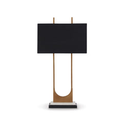 Contemporary Metal Table Lamp with Marble Base